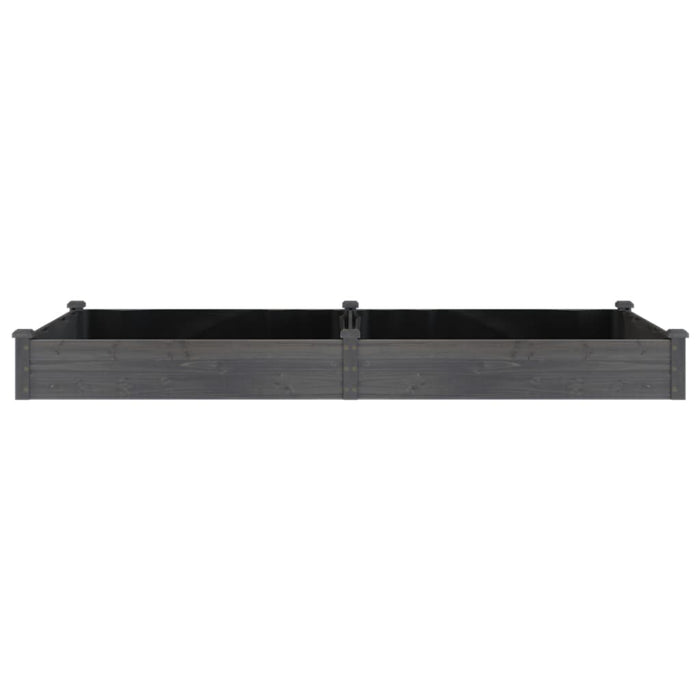 Strat grădină înălțat cu căptușeală gri 240x120x25cm, lemn brad - WALTI WALTI