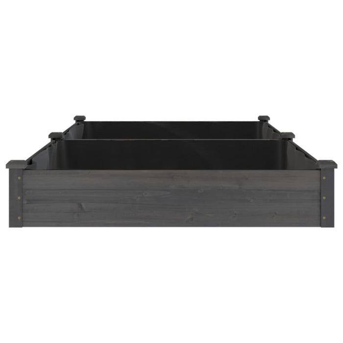 Strat grădină înălțat cu căptușeală gri 240x120x25cm, lemn brad - WALTI WALTI