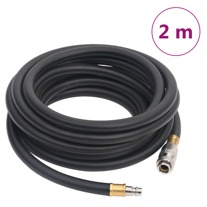 Furtun de aer hibrid, negru, 2 m, cauciuc și PVC - WALTI WALTI