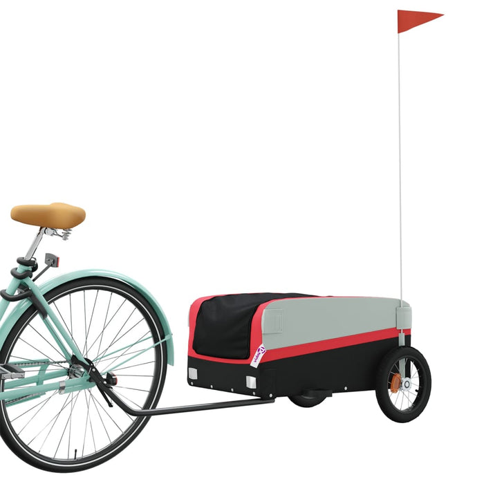 Remorcă pentru biciclete, negru și roșu, 30 kg, fier WALTI