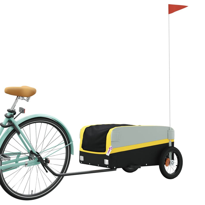 Remorcă pentru biciclete, negru și galben, 30 kg, fier WALTI