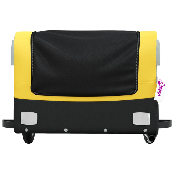 Remorcă pentru biciclete, negru și galben, 30 kg, fier WALTI