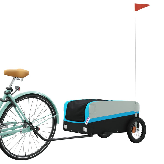 Remorcă pentru biciclete, negru și albastru, 30 kg, fier WALTI