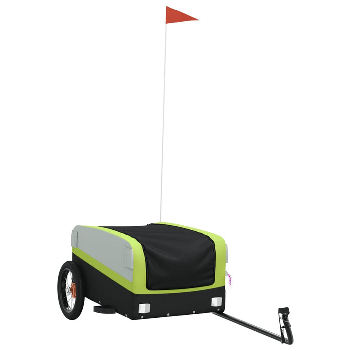 Remorcă pentru biciclete, negru și verde, 30 kg, fier WALTI