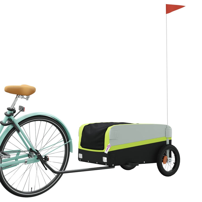 Remorcă pentru biciclete, negru și verde, 30 kg, fier WALTI