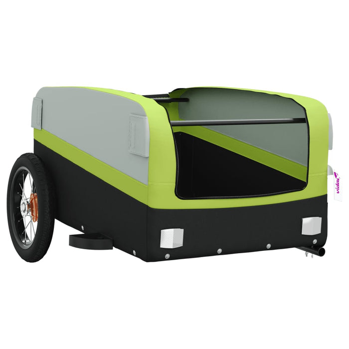 Remorcă pentru biciclete, negru și verde, 30 kg, fier WALTI