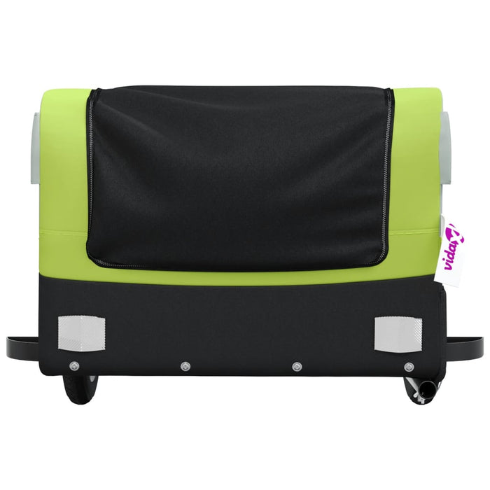 Remorcă pentru biciclete, negru și verde, 30 kg, fier WALTI