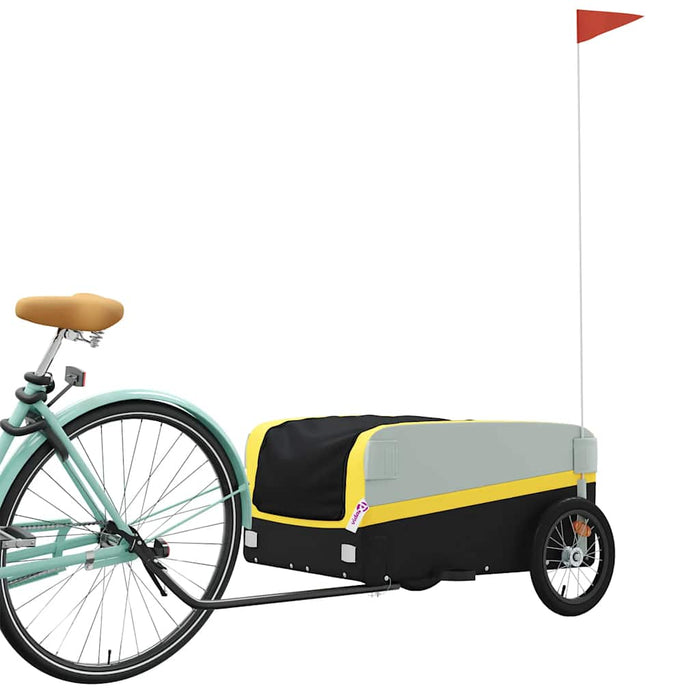 Remorcă pentru biciclete, negru și galben, 45 kg, fier WALTI