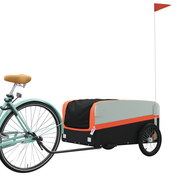 Remorcă pentru biciclete, negru și portocaliu, 45 kg, fier WALTI
