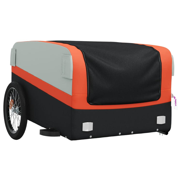 Remorcă pentru biciclete, negru și portocaliu, 45 kg, fier WALTI