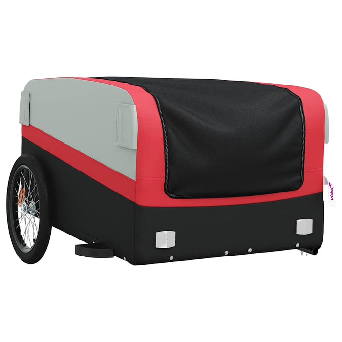 Remorcă pentru biciclete, negru și roșu, 45 kg, fier WALTI
