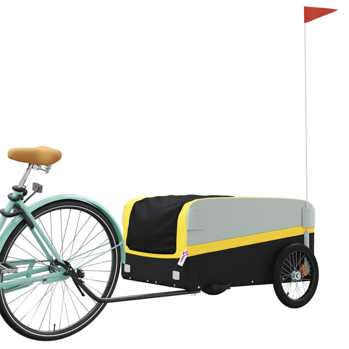Remorcă pentru biciclete, negru și galben, 45 kg, fier WALTI