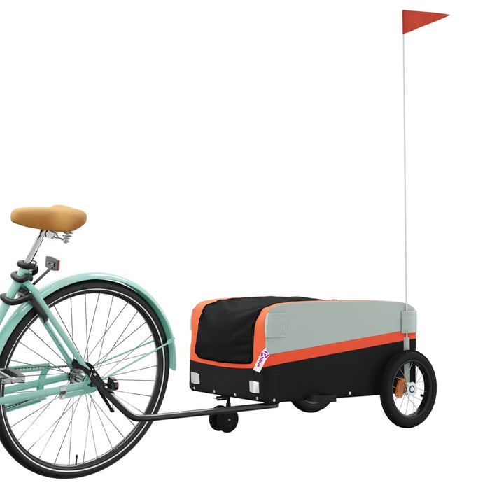 Remorcă pentru biciclete negru/portocaliu, 30 kg, fier - WALTI WALTI
