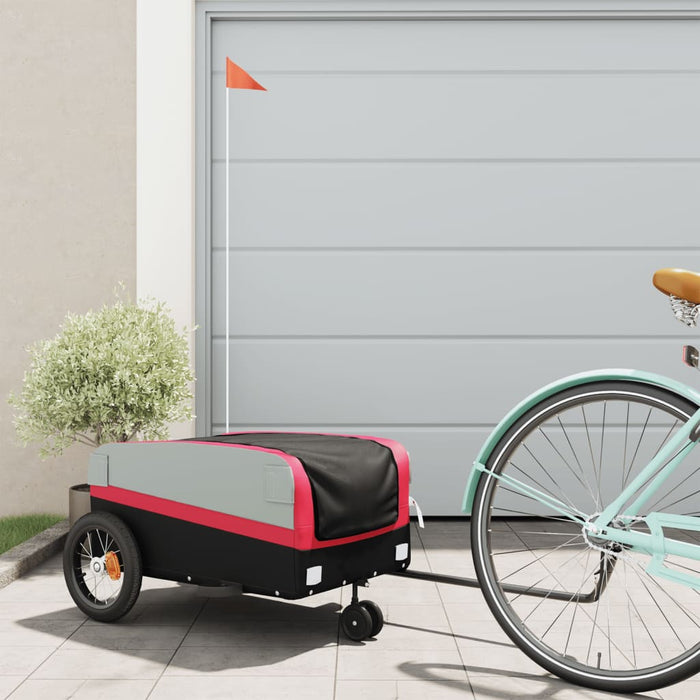 Remorcă pentru biciclete, negru și roșu, 30 kg, fier - WALTI WALTI