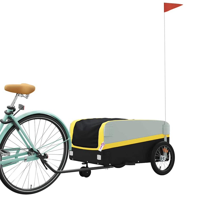 Remorcă pentru biciclete, negru și galben, 45 kg, fier WALTI