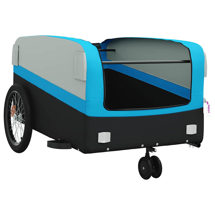 Remorcă pentru biciclete, negru și albastru, 45 kg, fier WALTI