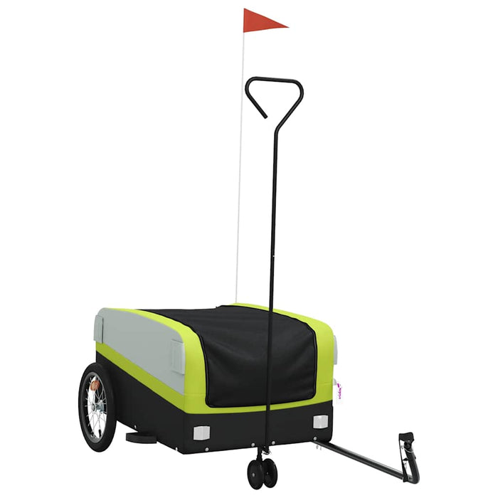 Remorcă pentru biciclete, negru și verde, 45 kg, fier WALTI