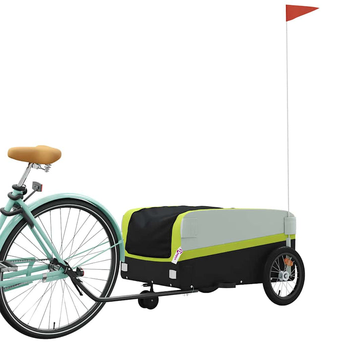 Remorcă pentru biciclete, negru și verde, 45 kg, fier WALTI