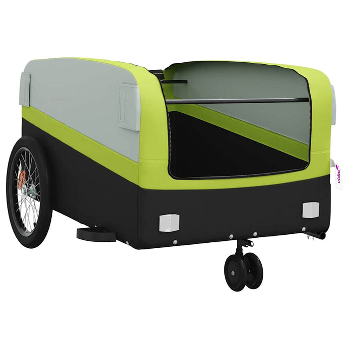 Remorcă pentru biciclete, negru și verde, 45 kg, fier WALTI