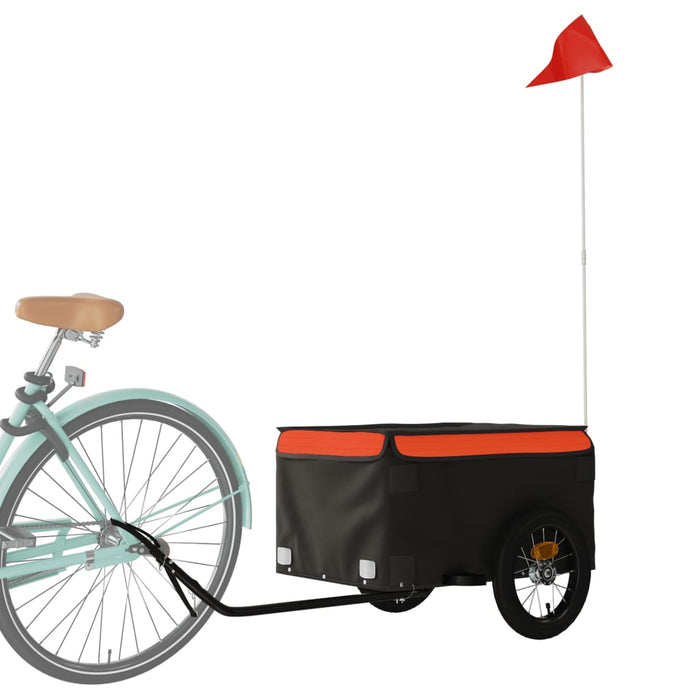 Remorcă pentru biciclete negru/portocaliu, 30 kg, fier WALTI