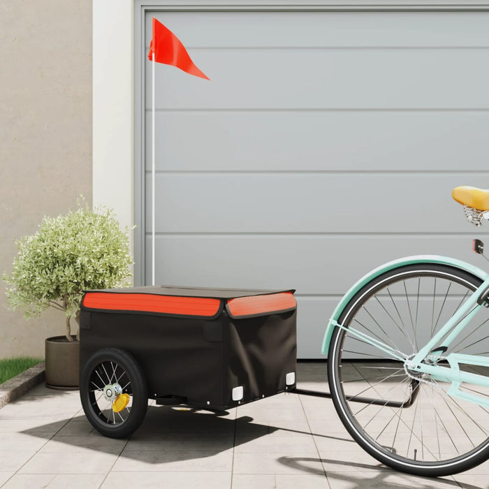 Remorcă pentru biciclete negru/portocaliu, 30 kg, fier WALTI