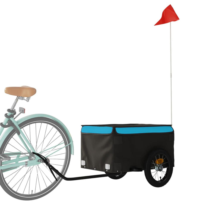 Remorcă pentru biciclete, negru și albastru, 30 kg, fier WALTI