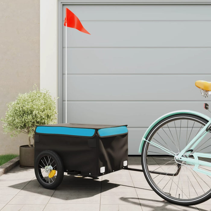 Remorcă pentru biciclete, negru și albastru, 30 kg, fier WALTI