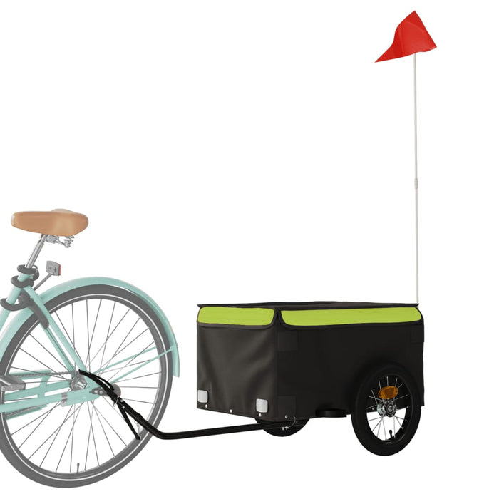 Remorcă pentru biciclete, negru și verde, 30 kg, fier - WALTI WALTI