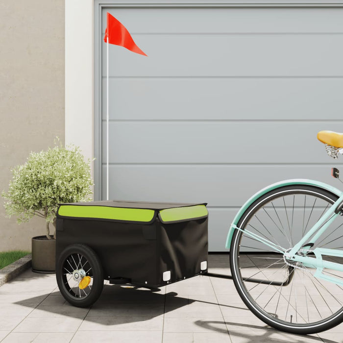 Remorcă pentru biciclete, negru și verde, 30 kg, fier - WALTI WALTI