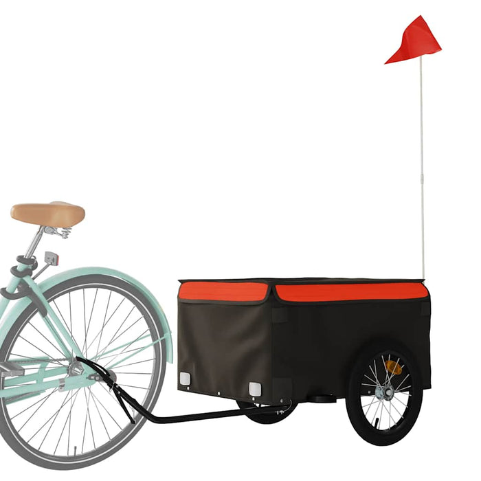 Remorcă pentru biciclete, negru și portocaliu, 45 kg, fier WALTI