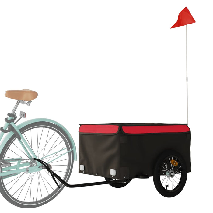 Remorcă pentru biciclete, negru și roșu, 45 kg, fier WALTI