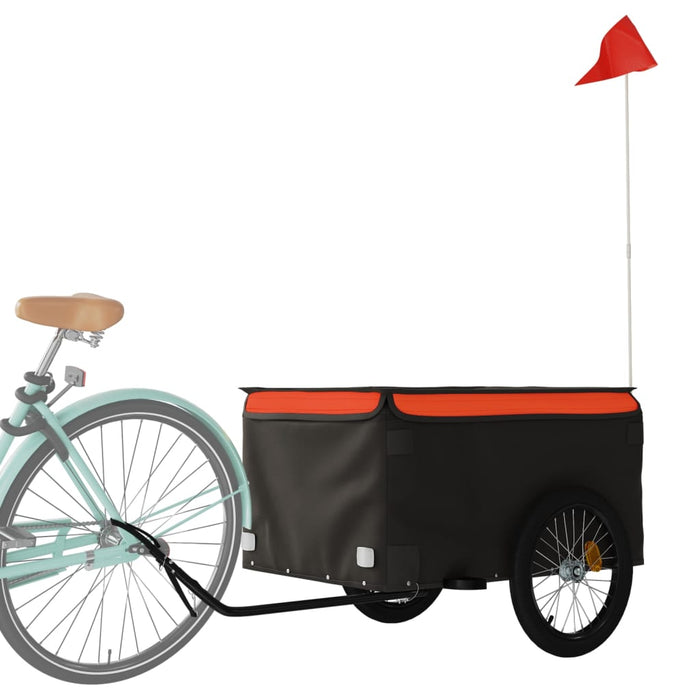 Remorcă pentru biciclete, negru și portocaliu, 45 kg, fier - WALTI WALTI