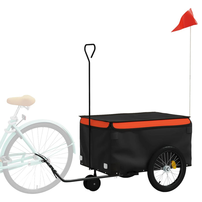 Remorcă pentru biciclete negru/portocaliu, 30 kg, fier - WALTI WALTI