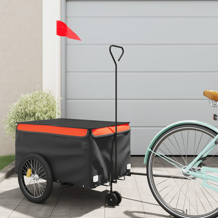 Remorcă pentru biciclete negru/portocaliu, 30 kg, fier - WALTI WALTI