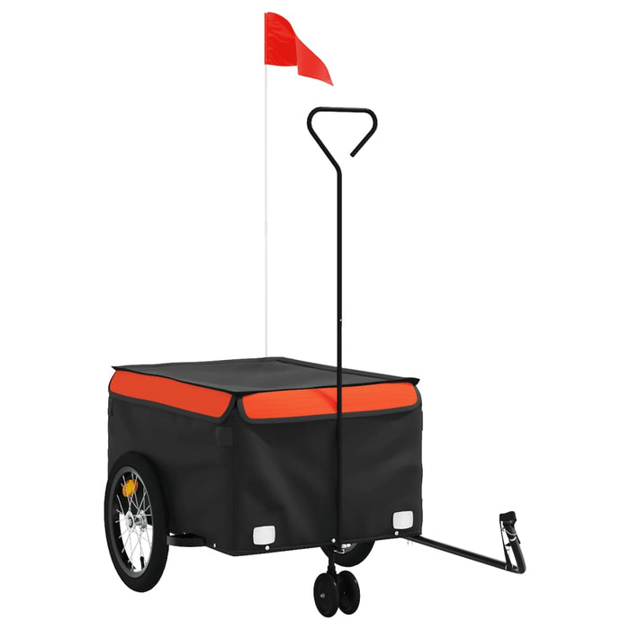 Remorcă pentru biciclete, negru și portocaliu, 45 kg, fier WALTI
