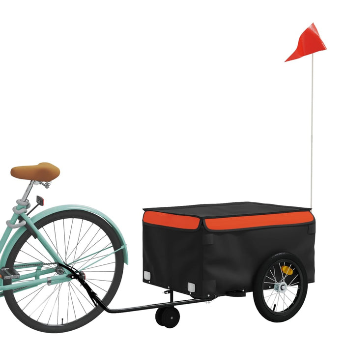 Remorcă pentru biciclete, negru și portocaliu, 45 kg, fier WALTI