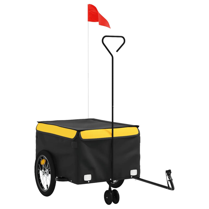 Remorcă pentru biciclete, negru și galben, 45 kg, fier WALTI