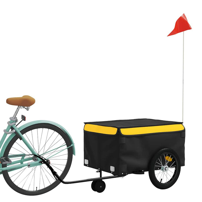 Remorcă pentru biciclete, negru și galben, 45 kg, fier WALTI
