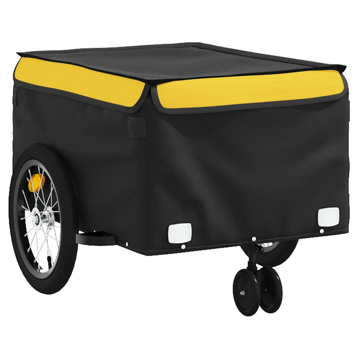 Remorcă pentru biciclete, negru și galben, 45 kg, fier WALTI