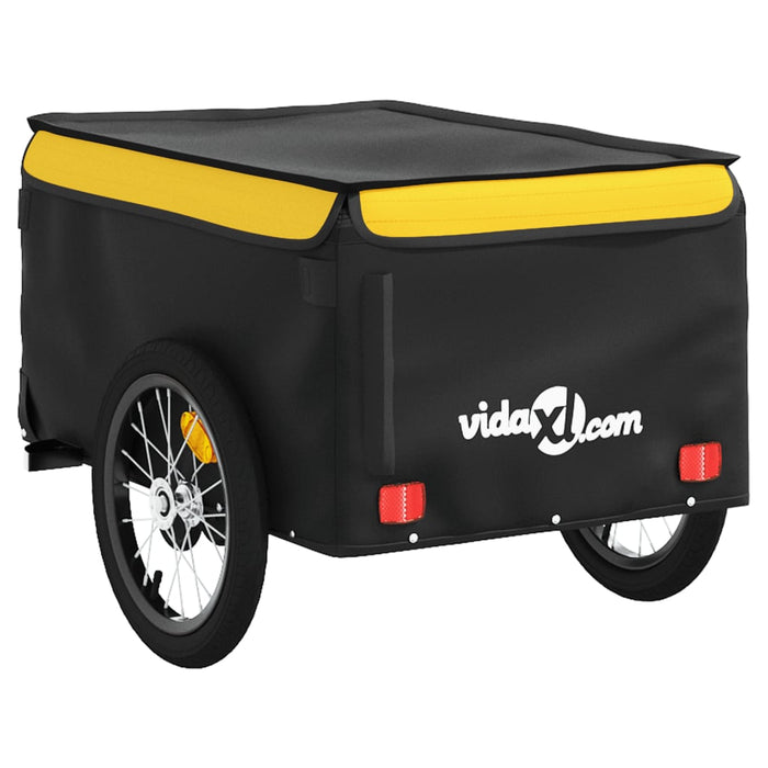 Remorcă pentru biciclete, negru și galben, 45 kg, fier WALTI