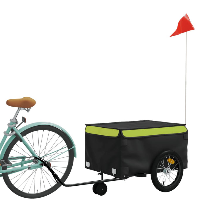 Remorcă pentru biciclete, negru și verde, 45 kg, fier - WALTI WALTI