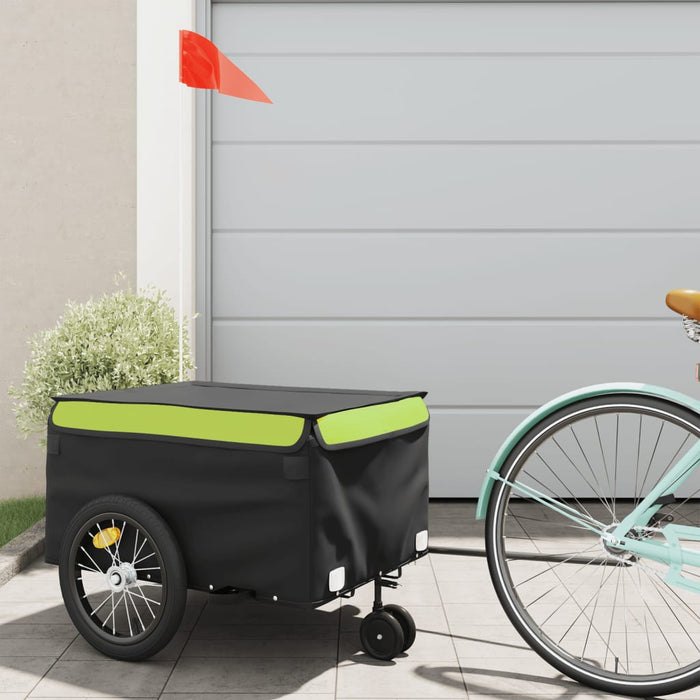 Remorcă pentru biciclete, negru și verde, 45 kg, fier - WALTI WALTI