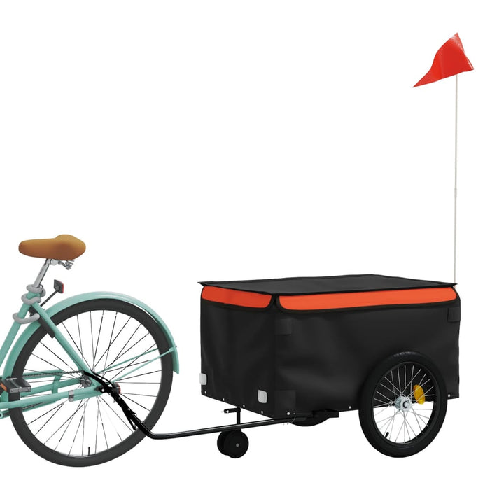 Remorcă pentru biciclete, negru și portocaliu, 45 kg, fier - WALTI WALTI
