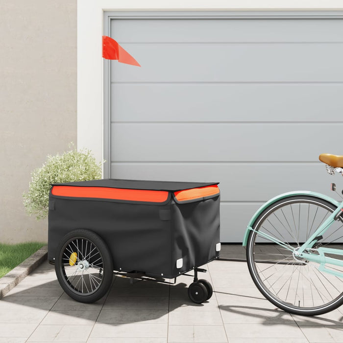 Remorcă pentru biciclete, negru și portocaliu, 45 kg, fier - WALTI WALTI