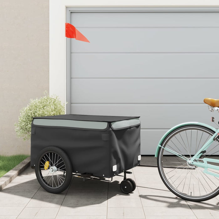 Remorcă pentru biciclete, negru și gri, 45 kg, fier WALTI