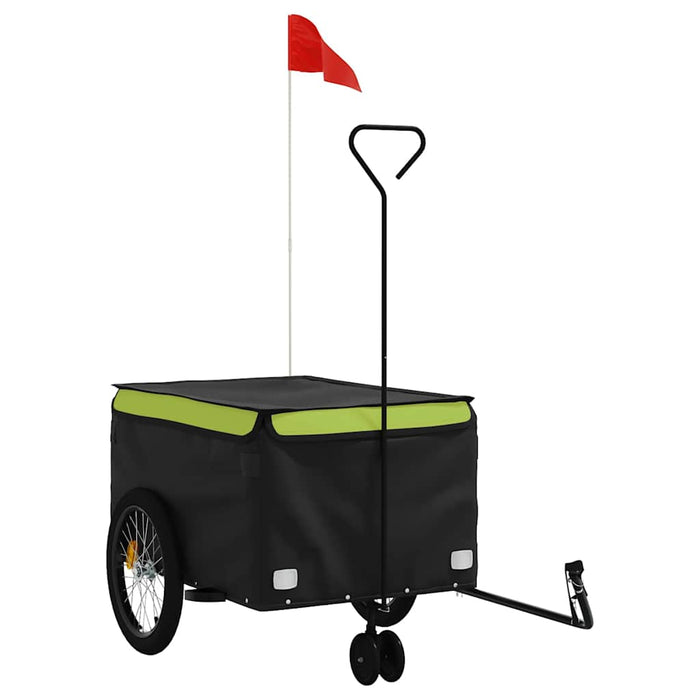 Remorcă pentru biciclete, negru și verde, 45 kg, fier WALTI