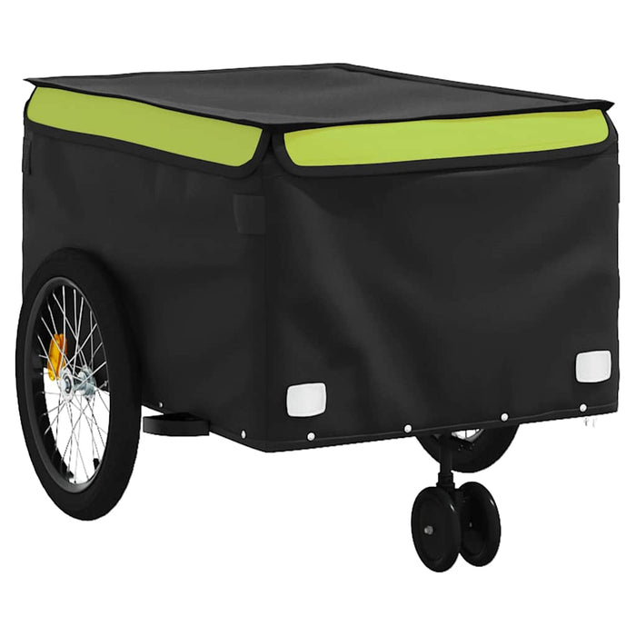 Remorcă pentru biciclete, negru și verde, 45 kg, fier WALTI