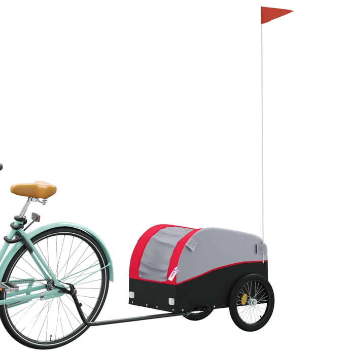Remorcă pentru biciclete, negru și roșu, 30 kg, fier WALTI