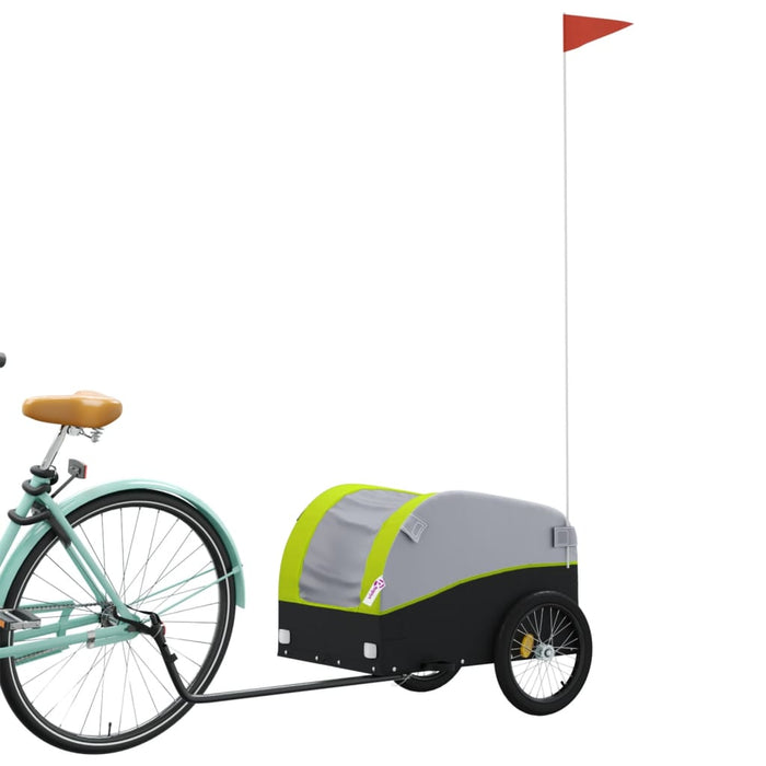 Remorcă pentru biciclete, negru și verde, 30 kg, fier WALTI