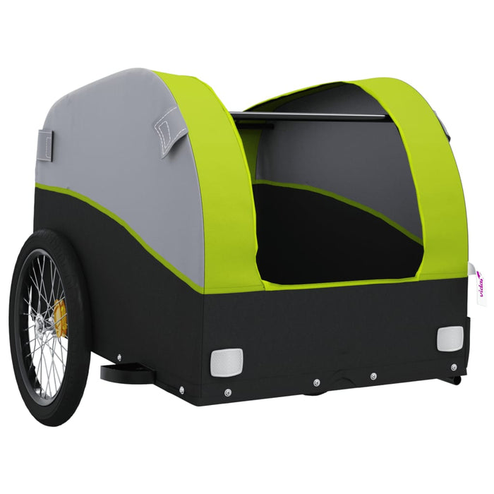 Remorcă pentru biciclete, negru și verde, 30 kg, fier WALTI